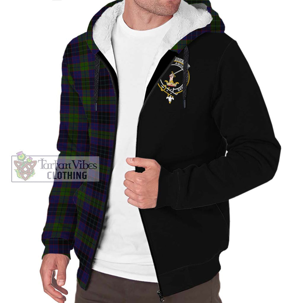 Lumsden Hunting Tartan Sherpa Hoodie with Family Crest and Half Of Me Style Unisex S - Tartanvibesclothing Shop