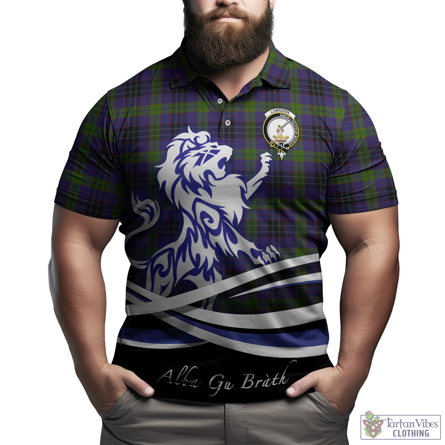 lumsden-hunting-tartan-polo-shirt-with-alba-gu-brath-regal-lion-emblem