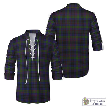 Lumsden Hunting Tartan Men's Scottish Traditional Jacobite Ghillie Kilt Shirt