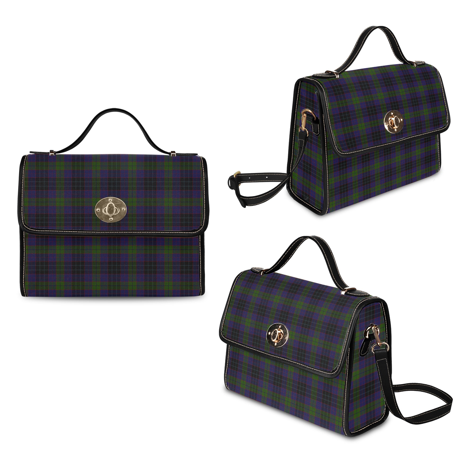 lumsden-hunting-tartan-leather-strap-waterproof-canvas-bag