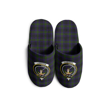 Lumsden Hunting Tartan Home Slippers with Family Crest