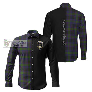 Lumsden Hunting Tartan Long Sleeve Button Shirt with Family Crest and Half Of Me Style