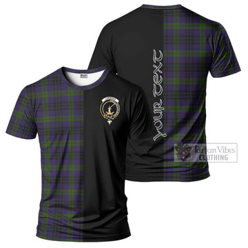 Lumsden Hunting Tartan T-Shirt with Family Crest and Half Of Me Style