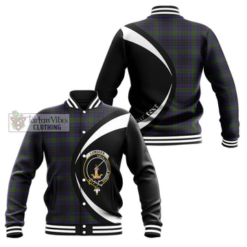 Lumsden Hunting Tartan Baseball Jacket with Family Crest Circle Style