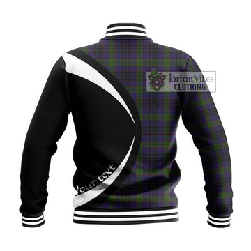 Lumsden Hunting Tartan Baseball Jacket with Family Crest Circle Style