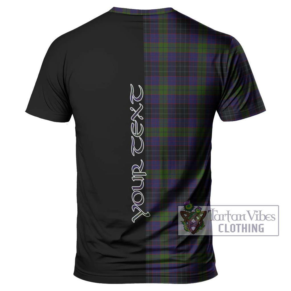 Lumsden Hunting Tartan T-Shirt with Family Crest and Half Of Me Style - Tartanvibesclothing Shop