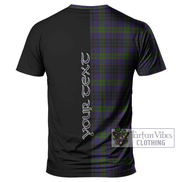 Lumsden Hunting Tartan T-Shirt with Family Crest and Half Of Me Style