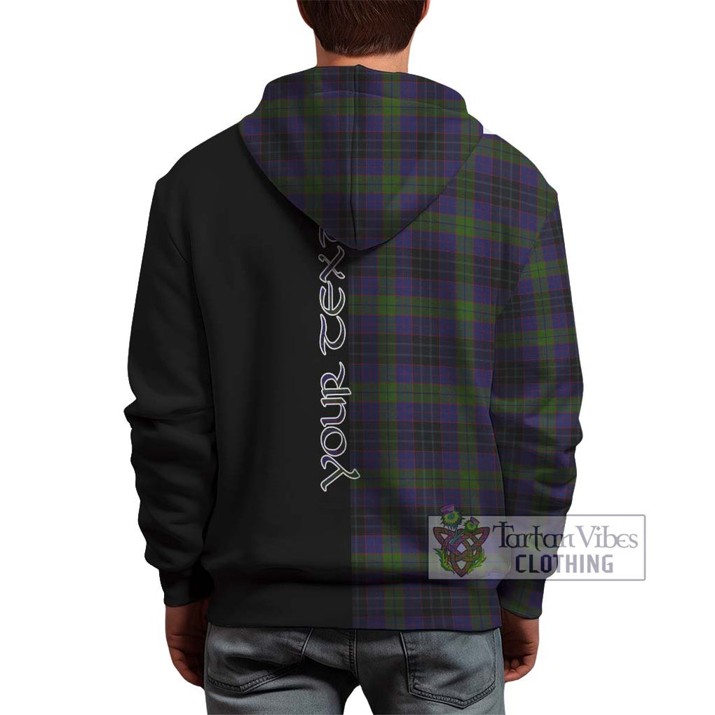 Lumsden Hunting Tartan Hoodie with Family Crest and Half Of Me Style - Tartanvibesclothing Shop