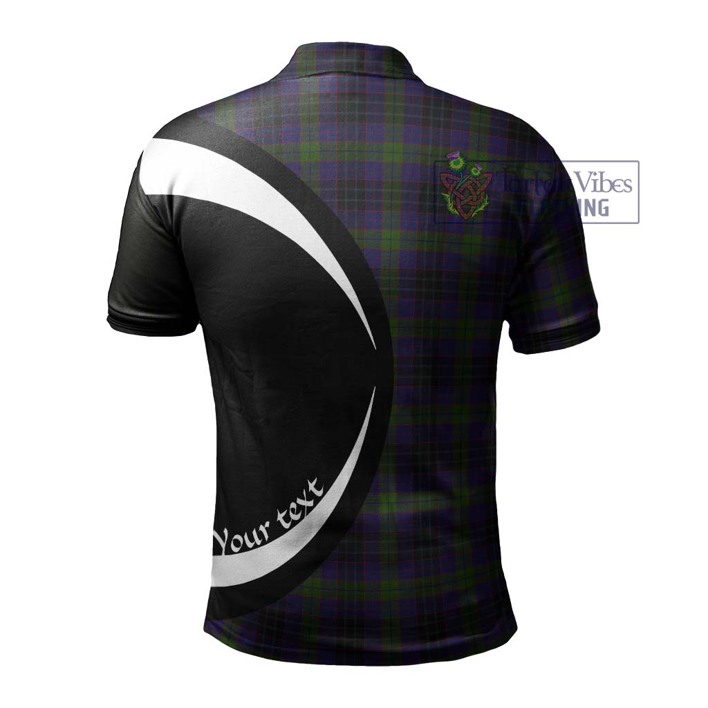 Tartan Vibes Clothing Lumsden Hunting Tartan Men's Polo Shirt with Family Crest Circle Style