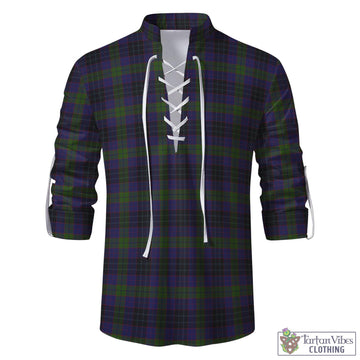 Lumsden Hunting Tartan Men's Scottish Traditional Jacobite Ghillie Kilt Shirt