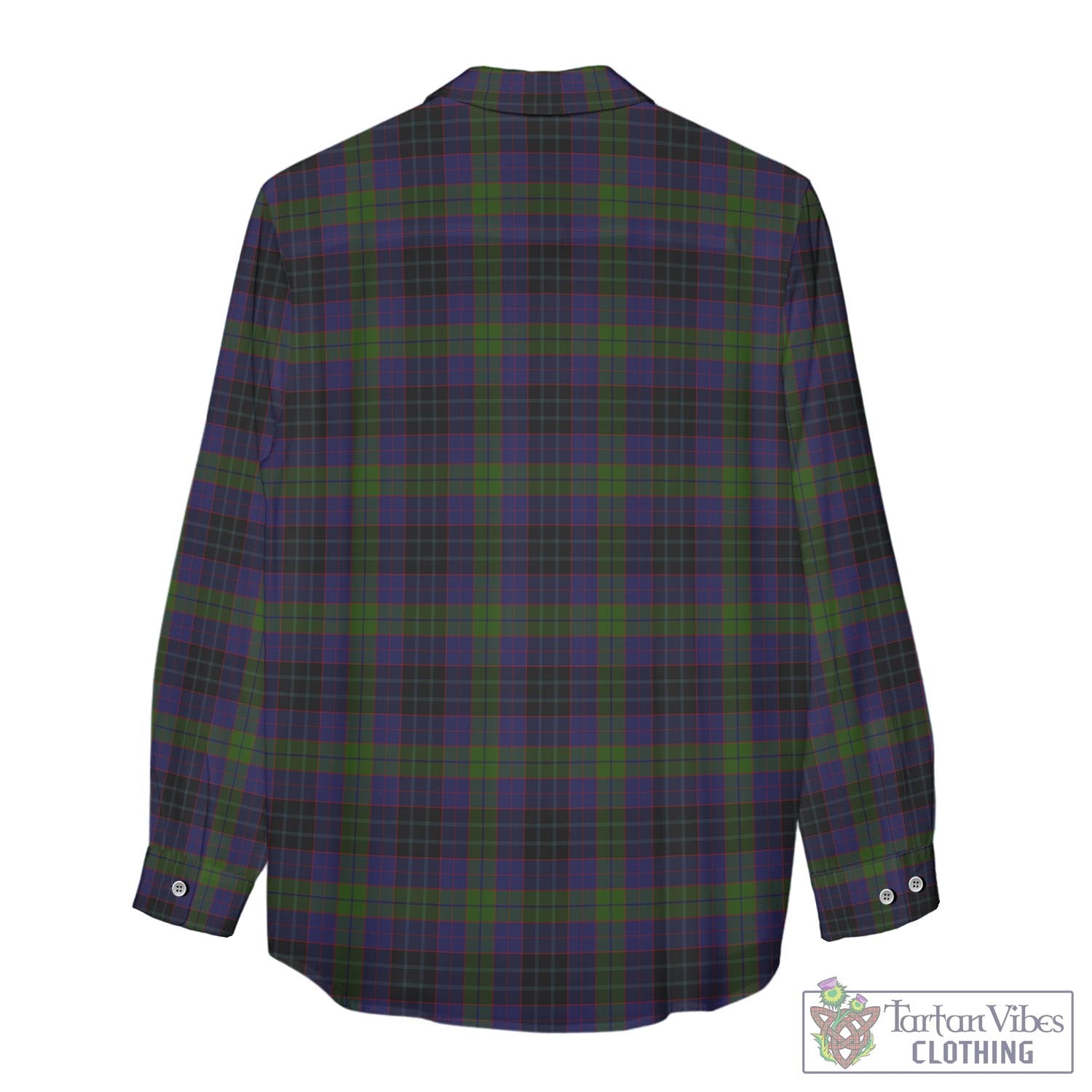 Tartan Vibes Clothing Lumsden Hunting Tartan Womens Casual Shirt with Family Crest