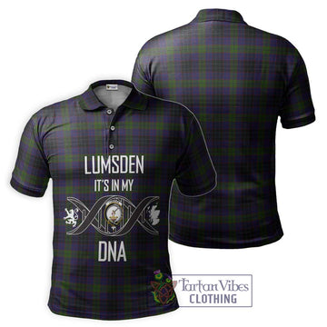 Lumsden Hunting Tartan Polo Shirt with Family Crest DNA In Me Style