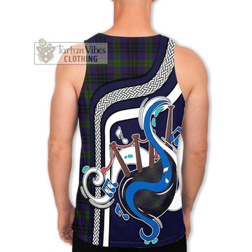 Lumsden Hunting Tartan Men's Tank Top with Epic Bagpipe Style