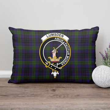 Lumsden Hunting Tartan Pillow Cover with Family Crest