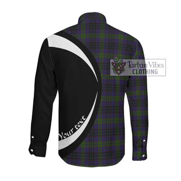 Lumsden Hunting Tartan Long Sleeve Button Up with Family Crest Circle Style