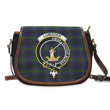 Lumsden Hunting Tartan Saddle Bag with Family Crest