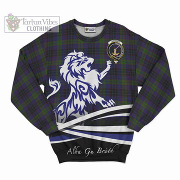 Lumsden Hunting Tartan Sweatshirt with Alba Gu Brath Regal Lion Emblem