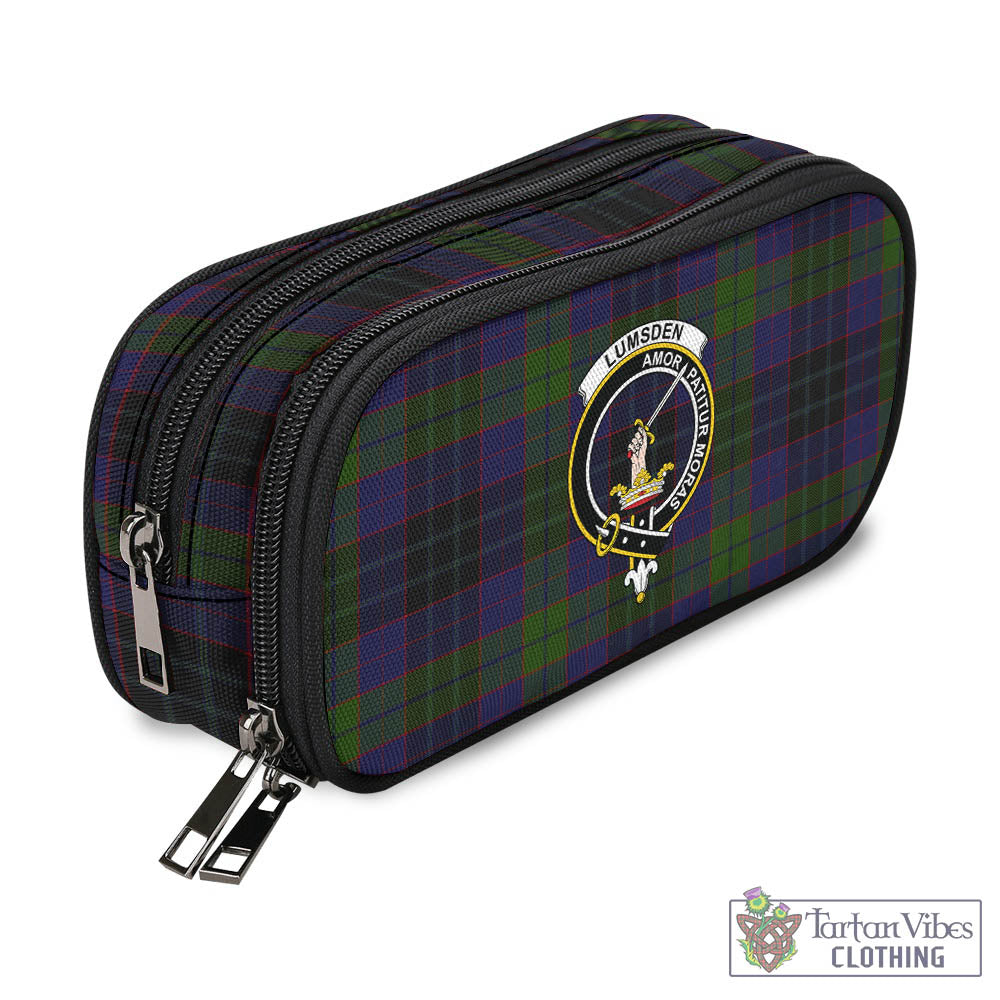 Tartan Vibes Clothing Lumsden Hunting Tartan Pen and Pencil Case with Family Crest