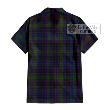 Lumsden Hunting Tartan Short Sleeve Button Shirt with Family Crest DNA In Me Style