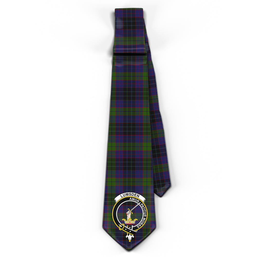 Lumsden Hunting Tartan Classic Necktie with Family Crest - Tartan Vibes Clothing