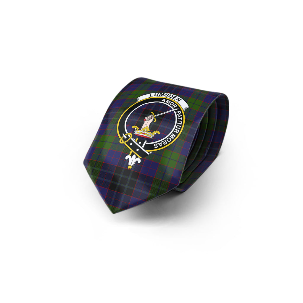 Lumsden Hunting Tartan Classic Necktie with Family Crest - Tartan Vibes Clothing