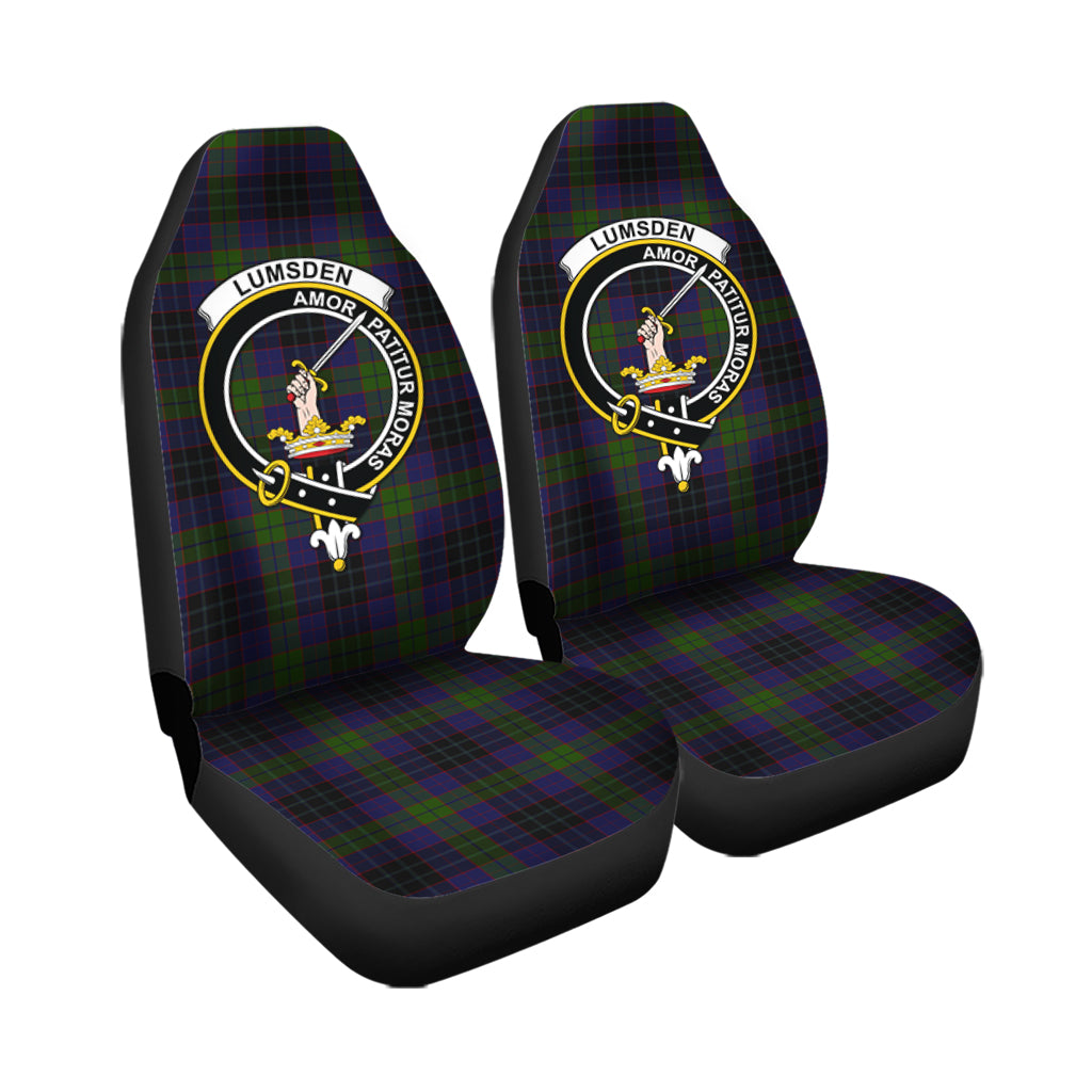 Lumsden Hunting Tartan Car Seat Cover with Family Crest - Tartanvibesclothing