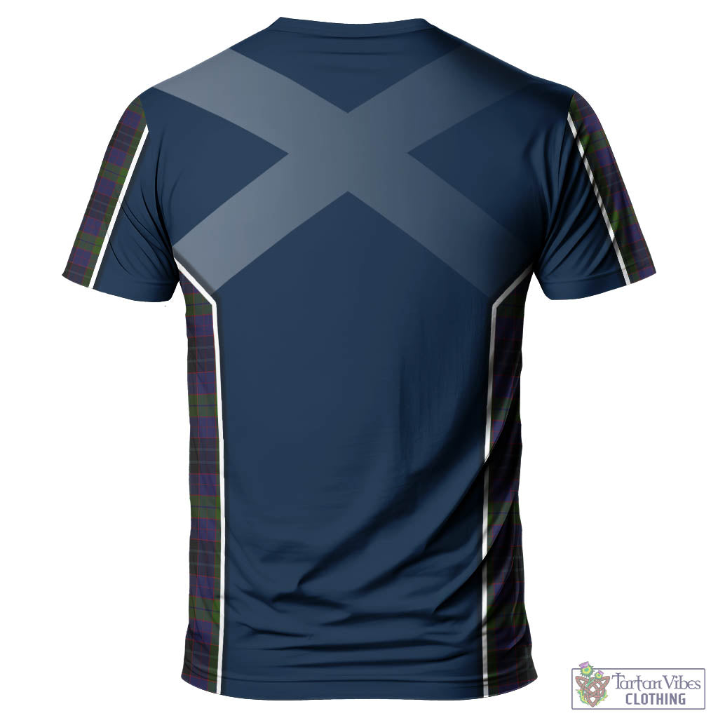 Tartan Vibes Clothing Lumsden Hunting Tartan T-Shirt with Family Crest and Scottish Thistle Vibes Sport Style