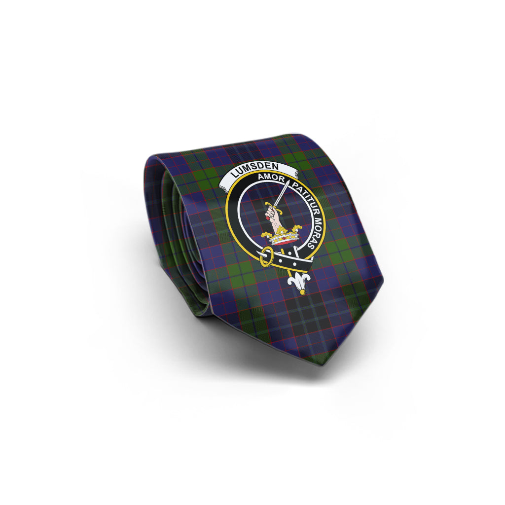 Lumsden Hunting Tartan Classic Necktie with Family Crest - Tartan Vibes Clothing