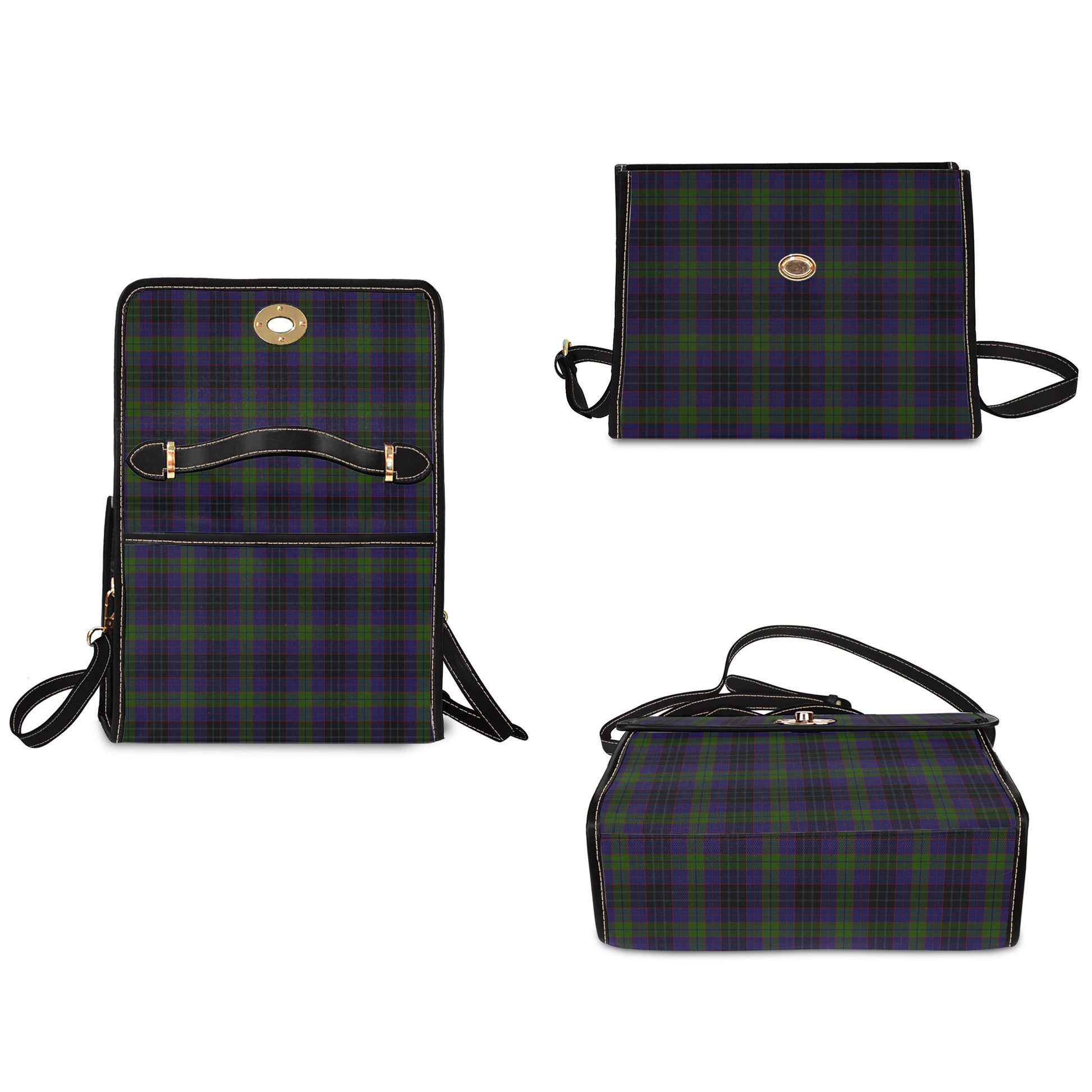 lumsden-hunting-tartan-leather-strap-waterproof-canvas-bag