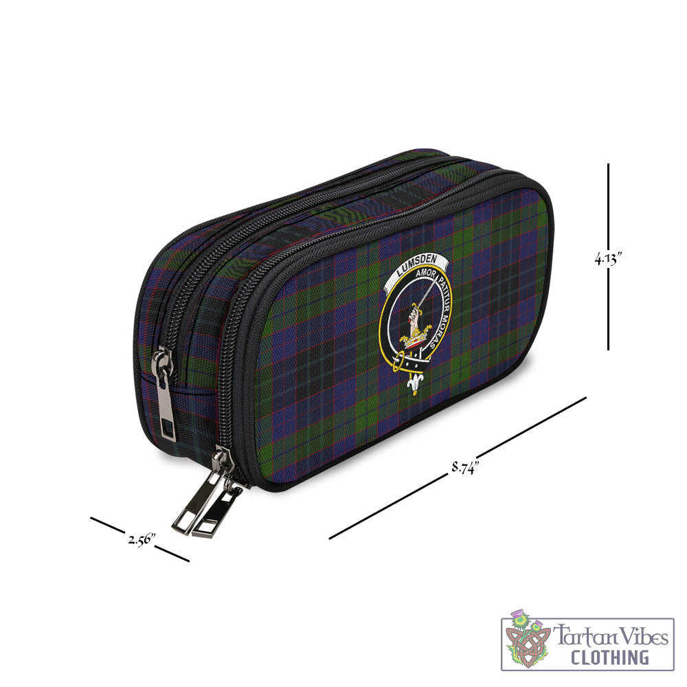 Tartan Vibes Clothing Lumsden Hunting Tartan Pen and Pencil Case with Family Crest