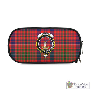 Lumsden Modern Tartan Pen and Pencil Case with Family Crest