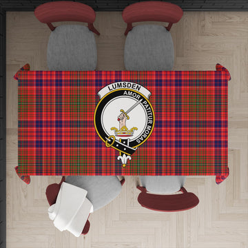 Lumsden Modern Tartan Tablecloth with Family Crest