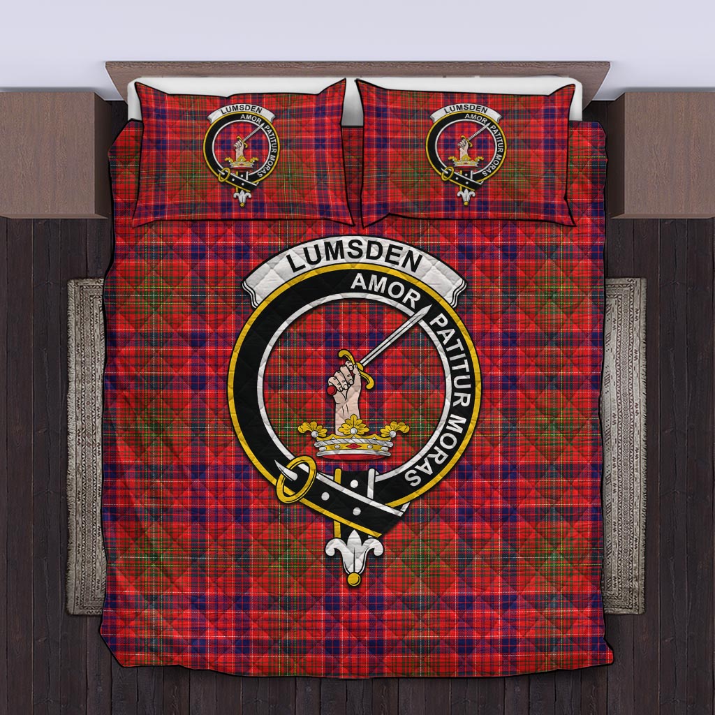 Lumsden Modern Tartan Quilt Bed Set with Family Crest Twin - Tartan Vibes Clothing