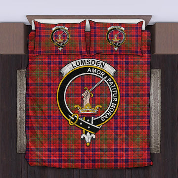 Lumsden Modern Tartan Quilt Bed Set with Family Crest