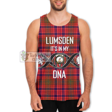 Lumsden Modern Tartan Men's Tank Top with Family Crest DNA In Me Style