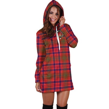 Lumsden Modern Tartan Hoodie Dress with Family Crest