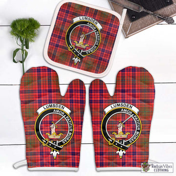 Lumsden Modern Tartan Combo Oven Mitt & Pot-Holder with Family Crest