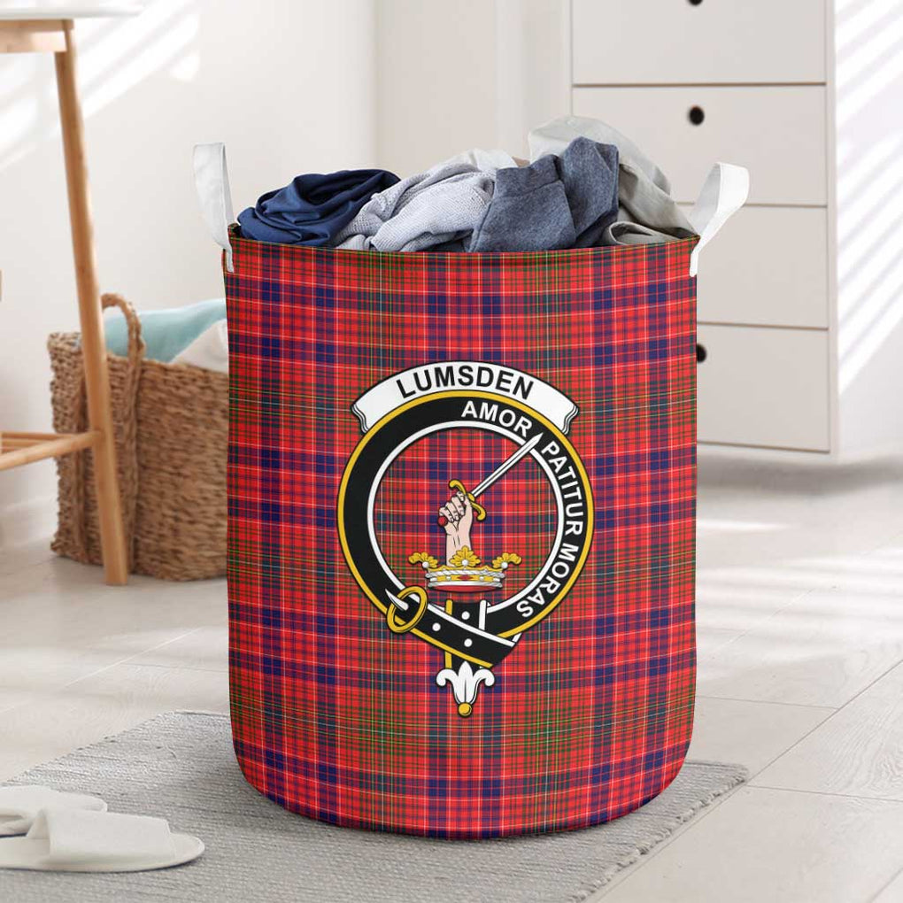 Lumsden Modern Tartan Laundry Basket with Family Crest One Size - Tartanvibesclothing Shop