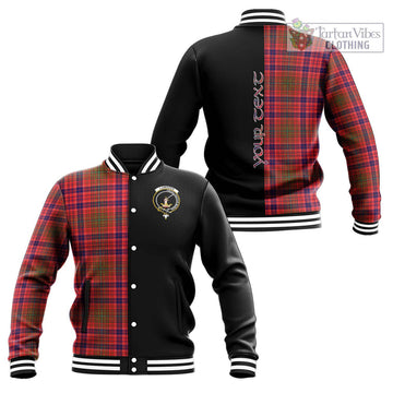 Lumsden Modern Tartan Baseball Jacket with Family Crest and Half Of Me Style