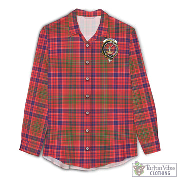 Lumsden Modern Tartan Women's Casual Shirt with Family Crest