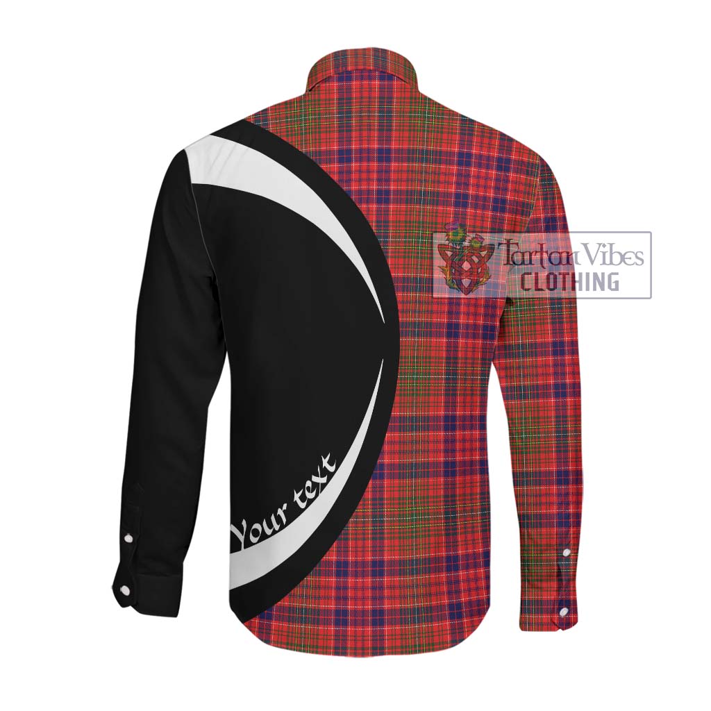 Lumsden Modern Tartan Long Sleeve Button Up with Family Crest Circle Style Men's Shirt - Tartan Vibes Clothing