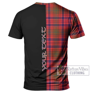 Lumsden Modern Tartan T-Shirt with Family Crest and Half Of Me Style