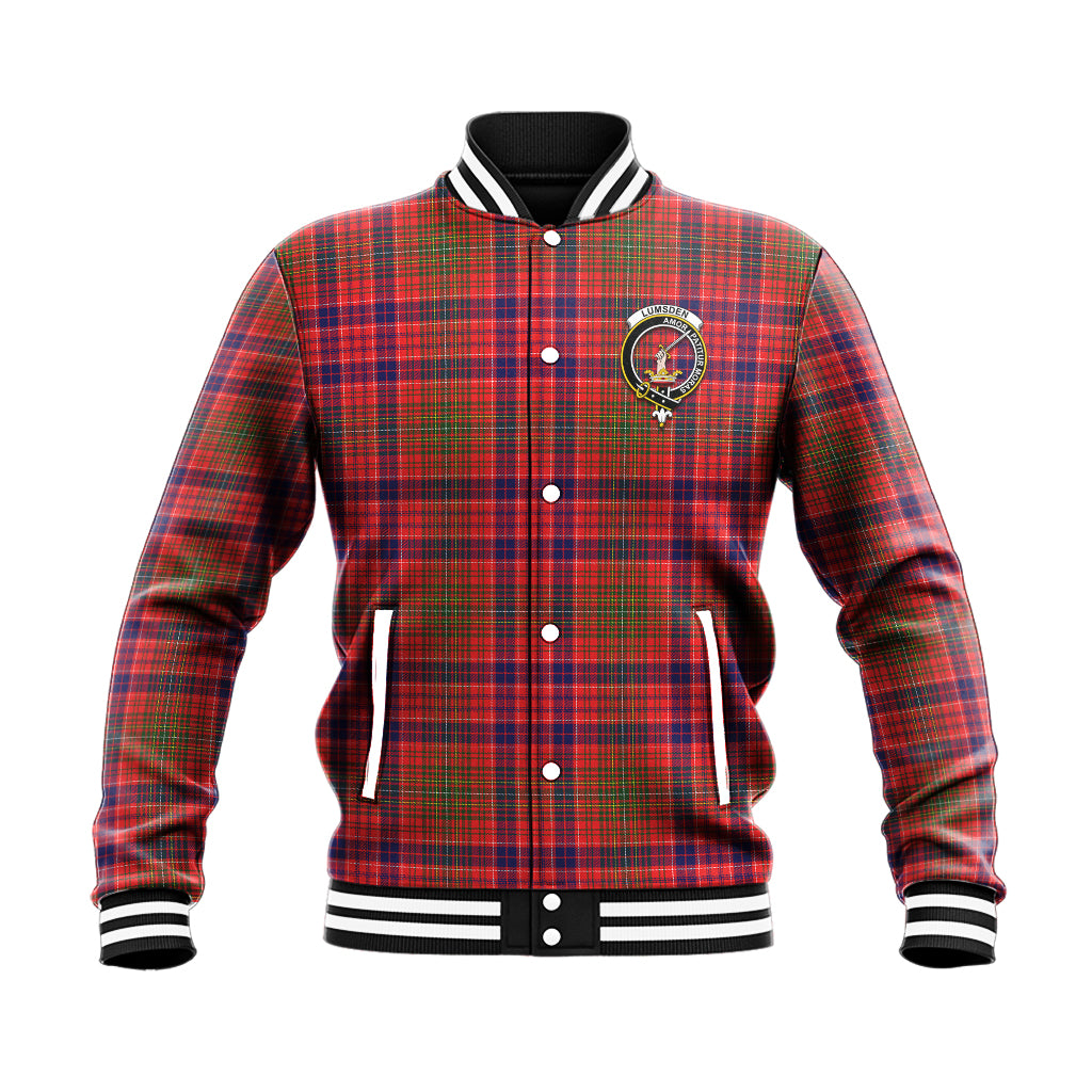 Lumsden Modern Tartan Baseball Jacket with Family Crest - Tartan Vibes Clothing