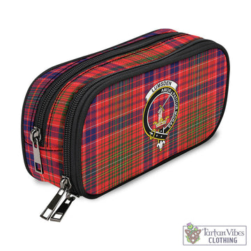 Lumsden Modern Tartan Pen and Pencil Case with Family Crest