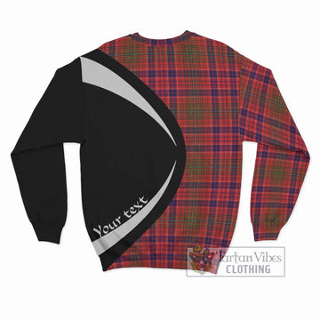 Lumsden Modern Tartan Sweatshirt with Family Crest Circle Style