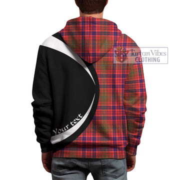 Lumsden Modern Tartan Hoodie with Family Crest Circle Style