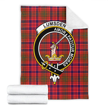 Lumsden Modern Tartan Blanket with Family Crest