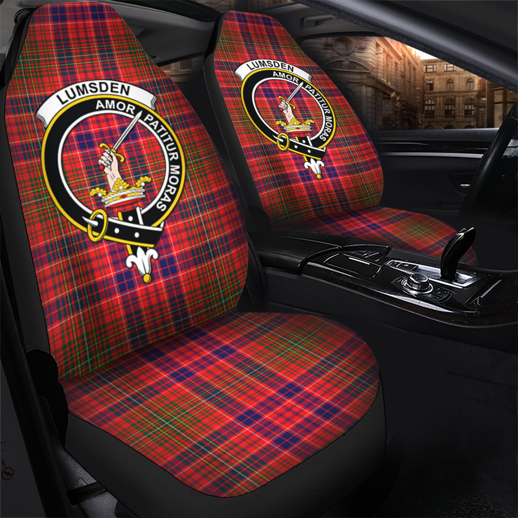 Lumsden Modern Tartan Car Seat Cover with Family Crest - Tartanvibesclothing