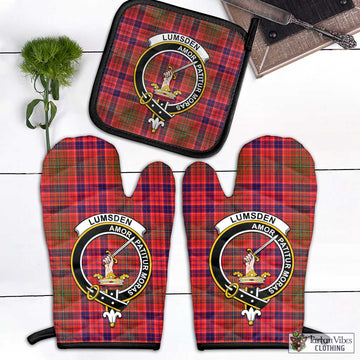 Lumsden Modern Tartan Combo Oven Mitt & Pot-Holder with Family Crest