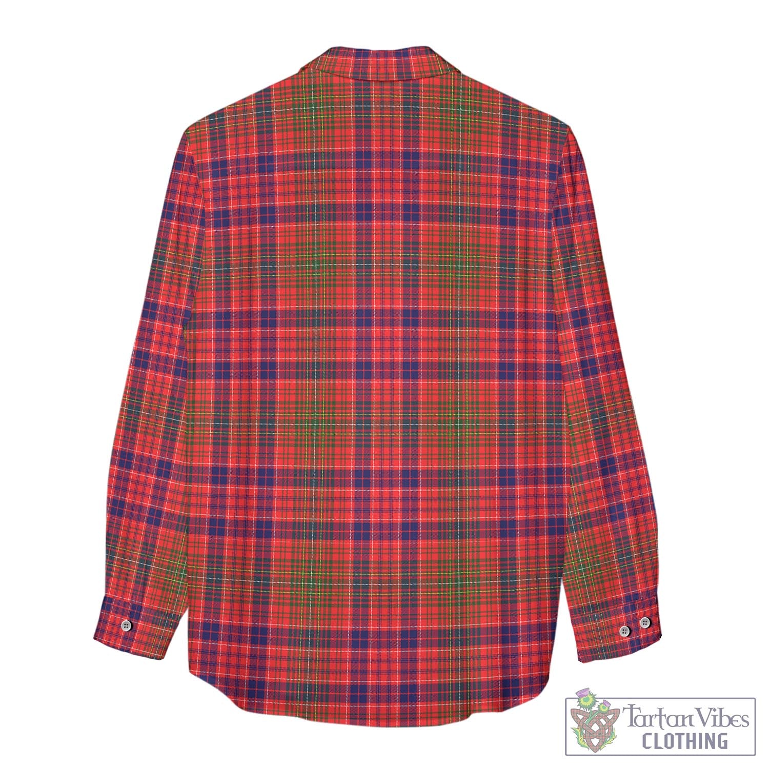 Tartan Vibes Clothing Lumsden Modern Tartan Womens Casual Shirt with Family Crest